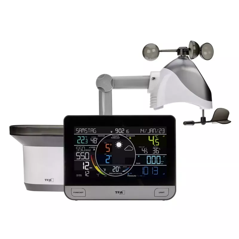 TFA-Dostmann View Pro Black Wi-Fi anemometras, termometras, higrometras, barometras