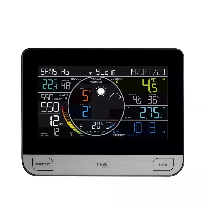 TFA-Dostmann View Pro Black Wi-Fi anemometras, termometras, higrometras, barometras