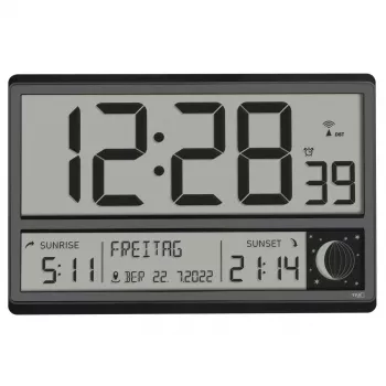 Skaitmeninis žadintuvas TFA-Dostmann 60.4524.01 juodas LCD maitinamas baterijomis