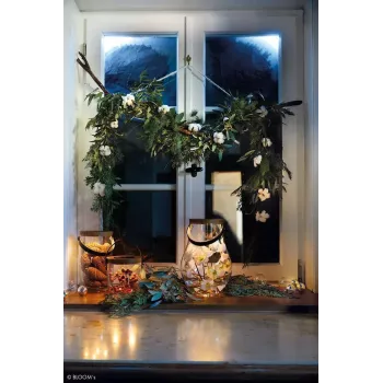 Stalinė lempa Krinner LUMIX Deco Glass Basic LED permatomas bambuko stiklas