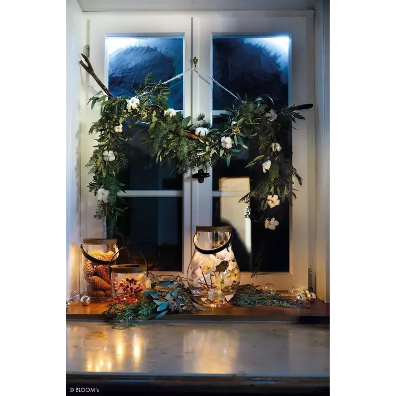 Stalinė lempa Krinner LUMIX Deco Glass Basic LED permatomas bambuko stiklas
