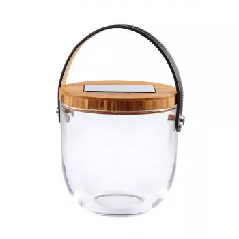 Stalinė lempa Krinner LUMIX Deco Glass Basic LED permatomas bambuko stiklas