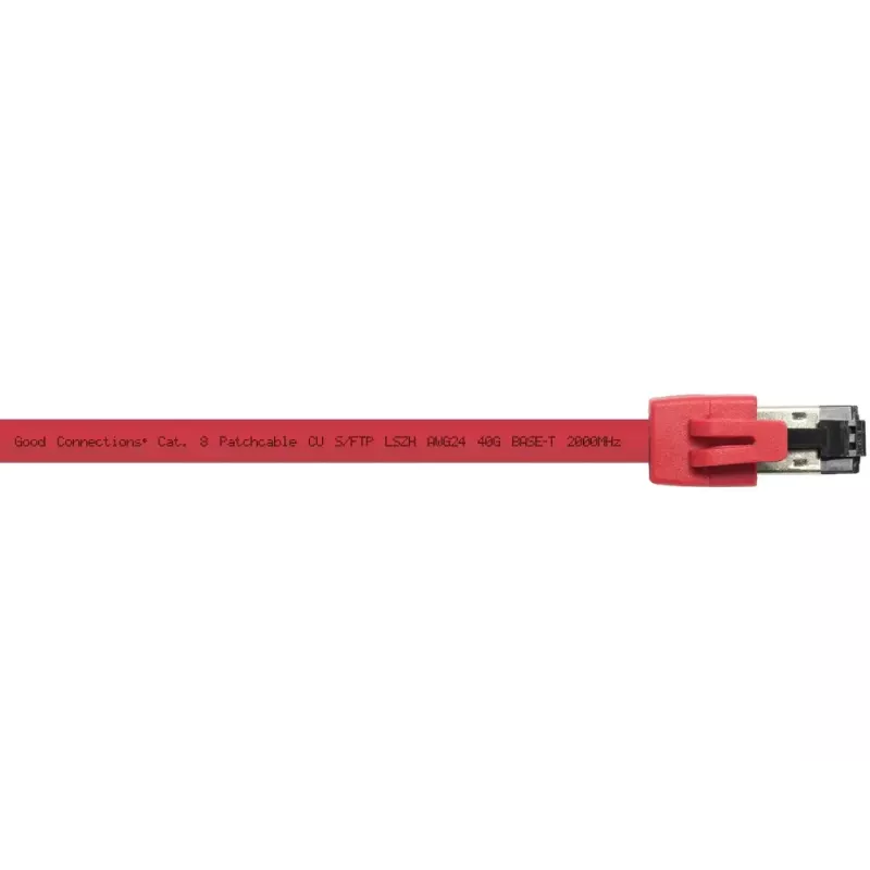 Tinklo kabelis Alcasa 8080-200R Raudonas 20m Cat8.1 S/FTP