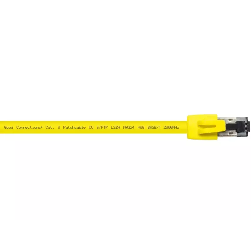 Tinklo kabelis Alcasa 8080-100Y 10m Cat8.1 S/FTP geltonas