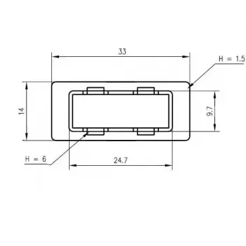 Dangtelis SC-Duplex adapterio angai Telegärtner B00012A0011 Juodas