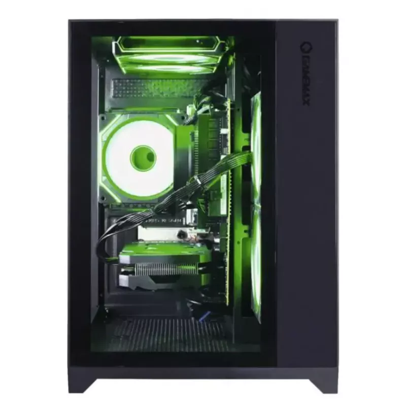 Stacionarus kompiuteris Hyrican PCK07796 – AMD Ryzen 7 5700X, 16 GB DDR4, 1 TB SSD, NVIDIA GeForce RTX 5060 Ti, Windows 11 Home, juodas