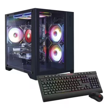 Stacionarus kompiuteris Hyrican PCK07796 – AMD Ryzen 7 5700X, 16 GB DDR4, 1 TB SSD, NVIDIA GeForce RTX 5060 Ti, Windows 11 Home, juodas