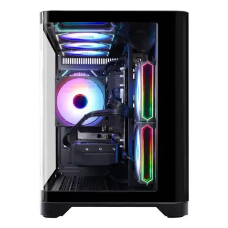 Darbo stotis Hyrican PCK07804 – AMD Ryzen 7 5700X, 16 GB DDR4, 1 TB SSD, NVIDIA GeForce RTX 5070, Windows 11 Home, 750 W, juoda