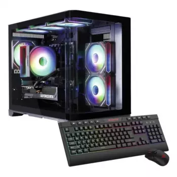 Darbo stotis Hyrican PCK07804 – AMD Ryzen 7 5700X, 16 GB DDR4, 1 TB SSD, NVIDIA GeForce RTX 5070, Windows 11 Home, 750 W, juoda