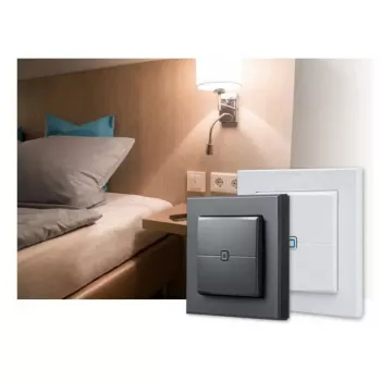 Belaidis sieninis mygtukas eQ-3 Homematic IP HmIP-WRC2-2 — RF, baterija (AAA), 86×86×19 mm, baltas