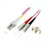 Skaidulinis optinis kabelis EFB Elektronik LC-SC 50/125 µm OM4 1 m rožinis