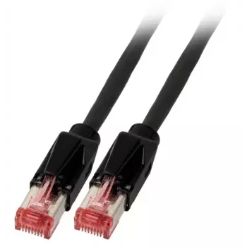 Tinklo kabelis EFB Elektronik K8708SW.1 RJ-45 Cat6a 1 m Juodas