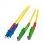 Skiemeninis šviesolaidinis kabelis EFB Elektronik O0937.30 E-2000 (LSH) LC OS2 30 m geltonas