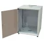 Laisvai pastatomas 19 inch tinklo spintos korpusas EFB Elektronik OFF-1568GR.V1RW, 15U, 600x800 mm, pilnas stiklas, pilkas