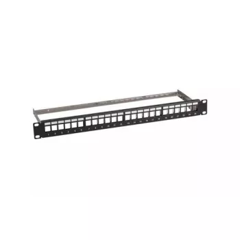 Pataisų skydelis 1U EFB Elektronik B37200100TS.24 — 10GBase-T, 10 Gigabit Ethernet, RJ-45, juodas, 482,6 mm plotis