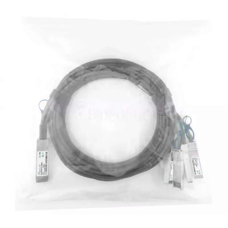 Tinklo kabelis BlueOptics YFNDD-BL QSFP28 4xSFP28 InfiniBand 2m Oranžinis