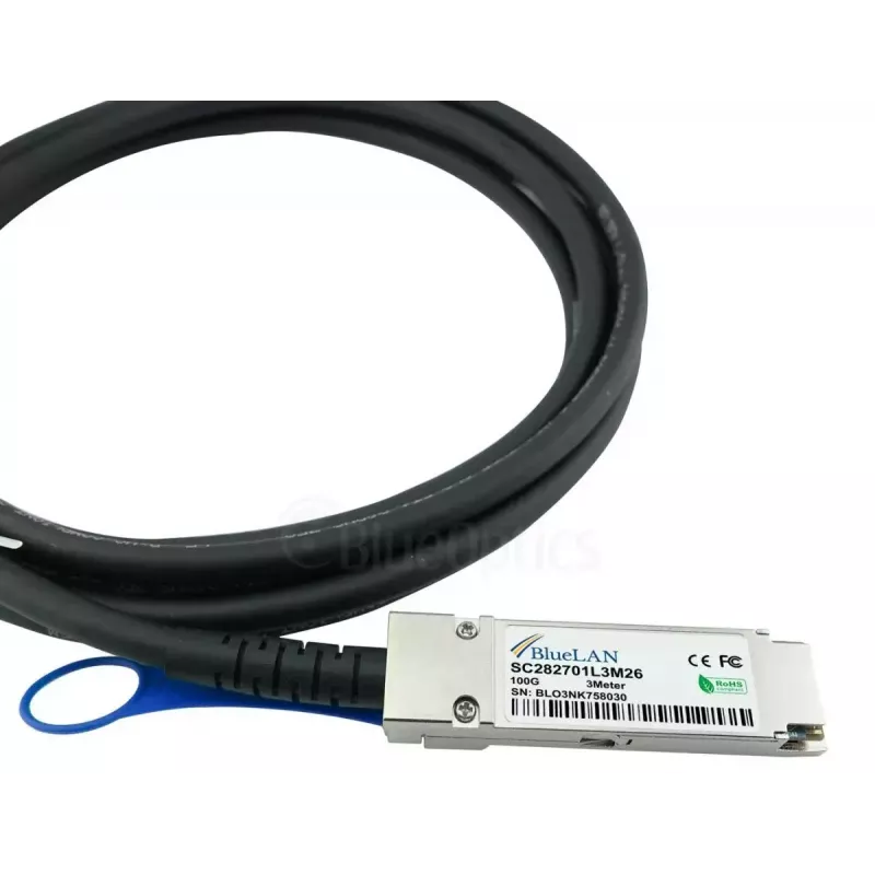 Tinklo kabelis BlueOptics YFNDD-BL QSFP28 4xSFP28 InfiniBand 2m Oranžinis