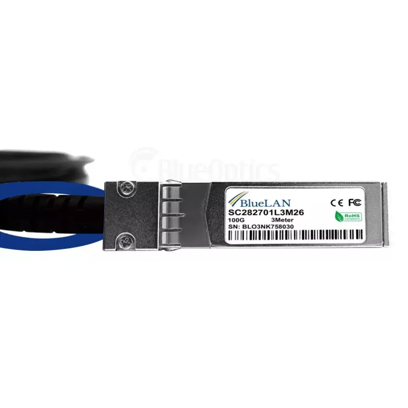 Tinklo kabelis BlueOptics YFNDD-BL QSFP28 4xSFP28 InfiniBand 2m Oranžinis