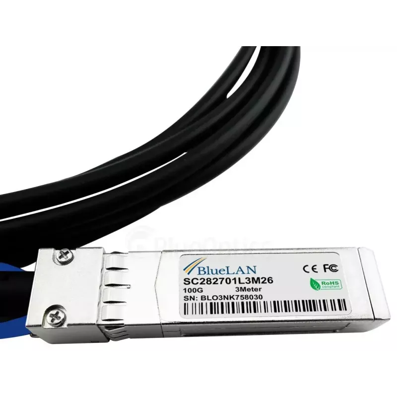 Tinklo kabelis BlueOptics YFNDD-BL QSFP28 4xSFP28 InfiniBand 2m Oranžinis