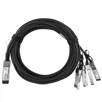 Tinklo kabelis BlueOptics ET7402-25DAC-2M-BL QSFP28 4xSFP28 InfiniBand 2 m juodas