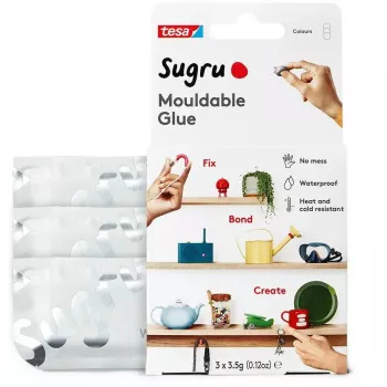 Lipnioji glaisto masė Tesa Sugru Universal, 3 vienetai, balta