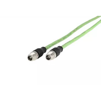 Pramoninis eterneto kabelis METZ CONNECT 142M2X11020, M12 X-coded, Cat.6A, 2 m