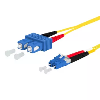 Šviesolaidinis kabelis METZ CONNECT 151P1EOJO15E SC LC I-V(ZN) H 1,5 m geltonas
