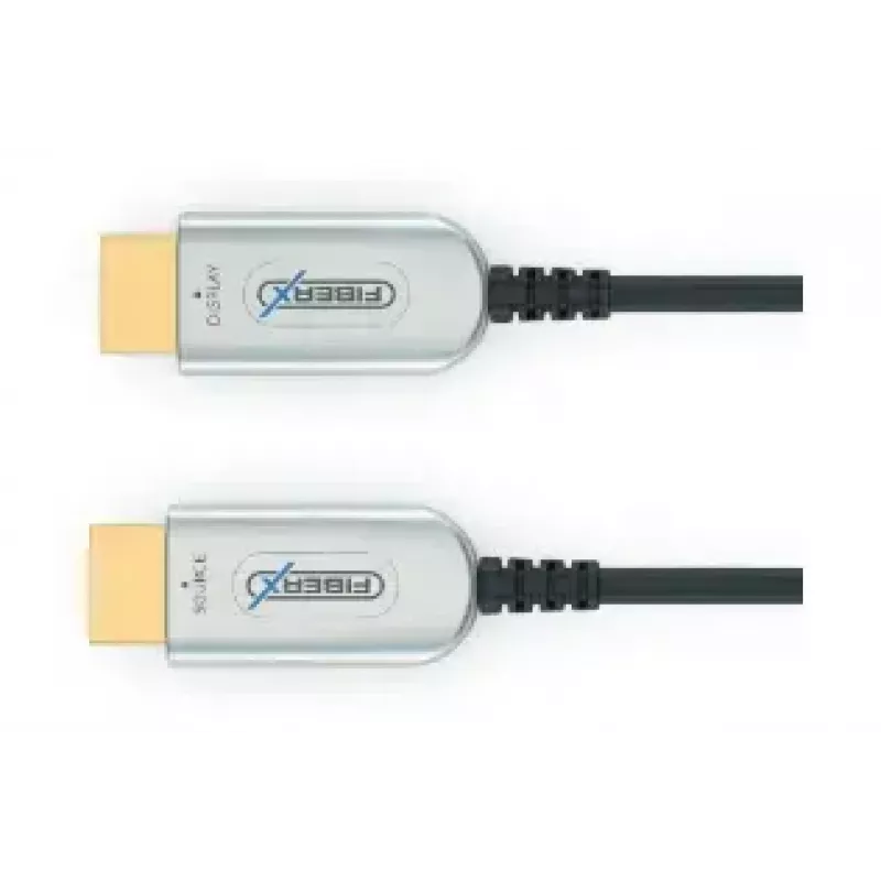 FiberX HDMI laidas FX-I350-015 15 m A tipo kištukas 2.0 18 Gbit/s juodas sidabrinis