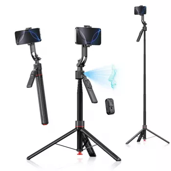 Trikojis 4smarts 541772 išmaniesiems telefonams ir skaitmeniniams fotoaparatams, 3 kojelės, maks. aukštis 176 cm, svoris 560 g, juodas