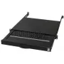 Klaviatūra AIXCASE AIX-19K1UKDETB-B USB PS/2 QWERTZ vokiška juoda