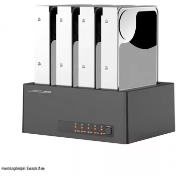 HDD dokavimo stotelė LC-Power LC-DOCK-U3-4B-V2 su USB 3.0 ir kelių lizdų palaikymu