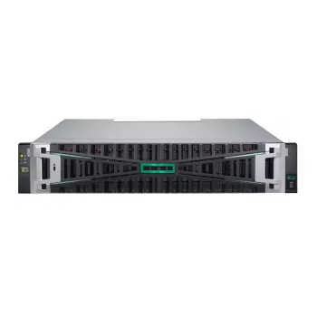 HP Enterprise MSA 2070 32Gb Fibre Channel SFF saugojimo masyvas — 2U stelažas, 24 x 2,5 colio diskų lizdai, HDD/SSD palaikymas