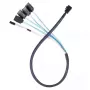 SILVERSTONE SAS į 4×SATA laidas CPS05-RE 0,6 m SFF-8643 į 4×7 kontaktų SATA