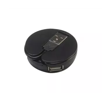 USB šakotuvas Akasa Connect4C 4-IN-1 juodas