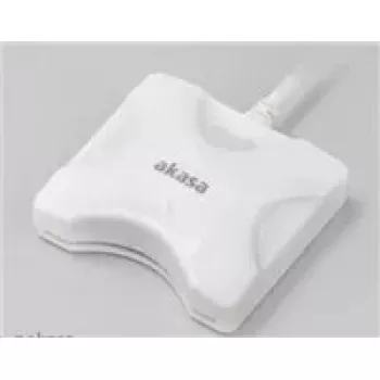 Kortelių skaitytuvas Akasa AK-CR-03WHV2 USB 3.0 Baltas, kelių lizdų išorinis skaitytuvas SD/microSD/CF/Memory Stick