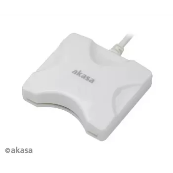 Kortelių skaitytuvas Akasa AK-CR-03WHV2 USB 3.0 Baltas, kelių lizdų išorinis skaitytuvas SD/microSD/CF/Memory Stick