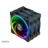 Ašinis korpuso ventiliatorių rinkinys Akasa SOHO AR LED 12 cm RGB, 3 vnt.