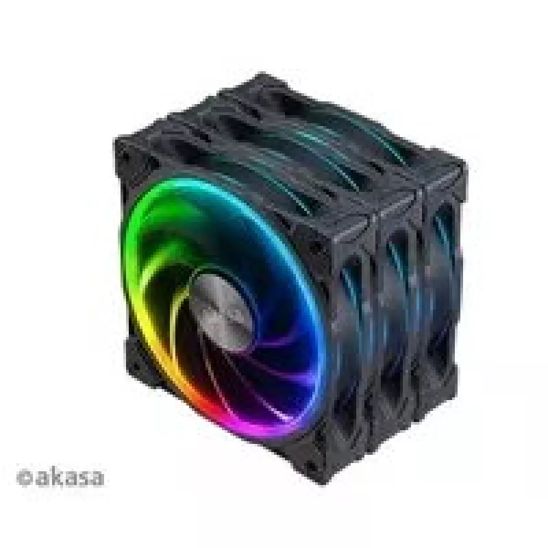 Ašinis korpuso ventiliatorių rinkinys Akasa SOHO AR LED 12 cm RGB, 3 vnt.