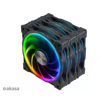 Ašinis korpuso ventiliatorių rinkinys Akasa SOHO AR LED 12 cm RGB, 3 vnt.
