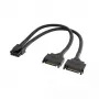 Maitinimo adapterio laidas Akasa Dual SATA į 8 kontaktų CPU (AK-CBPW33-15) 15 cm