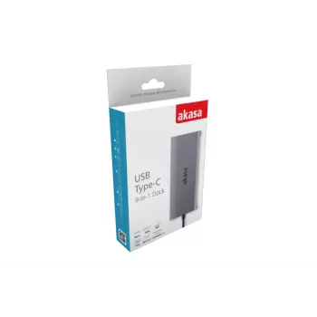Docking stotelė Akasa USB Type-C 9-in-1