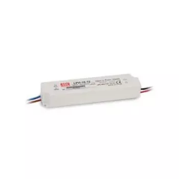 Apšvietimo aksesuaras MEAN WELL LPH-18-12 nuo Synergy21 — 12V, AC 180–264V, 47–63Hz, 175 g, 30×22 mm, baltas