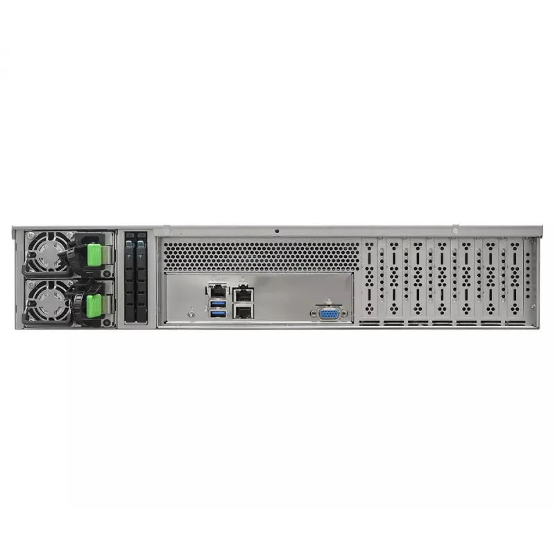Serverio važtaraštis ASRock 2U12L2S-SIENA (2U) — AMD SoC, Socket SP6, 12×3,5 colio + 2×2,5 colio lizdai, 800 W maitinimo šaltinis, DDR5 iki 96 GB