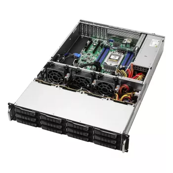 Serverio važtaraštis ASRock 2U12L2S-SIENA (2U) — AMD SoC, Socket SP6, 12×3,5 colio + 2×2,5 colio lizdai, 800 W maitinimo šaltinis, DDR5 iki 96 GB