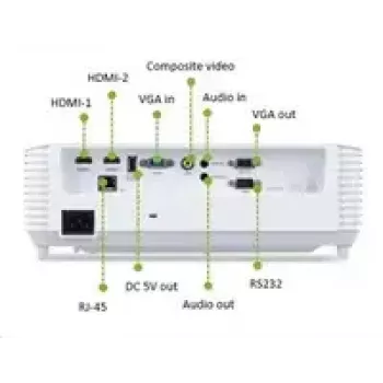 Trumpo fokusavimo projektorius Acer S1387n, WXGA 1280x800, 4000 ANSI, 20 000:1, HDMI/VGA/RJ45, 16 W garsiakalbis, 3,1 kg
