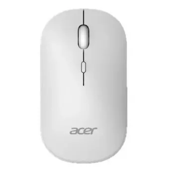Belaidė ambidekstrinė pelė Acer AMR130 — RF + Bluetooth, 1600 DPI, 4 mygtukai, balta