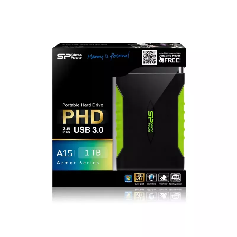 Išorinis kietasis diskas Silicon Power 1TB 3.2 Gen 1 Armor A15