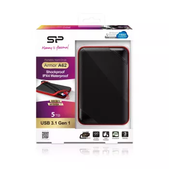 Išorinis kietasis diskas Silicon Power 5 TB USB 3.2 Armor A62