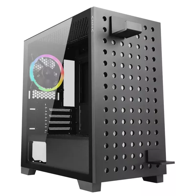 Korpusas Azza Elise Tower Black, Tower, juodas