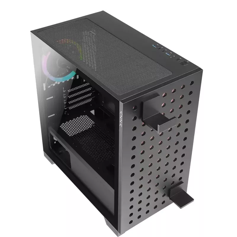 Korpusas Azza Elise Tower Black, Tower, juodas